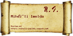 Miháli Imelda névjegykártya